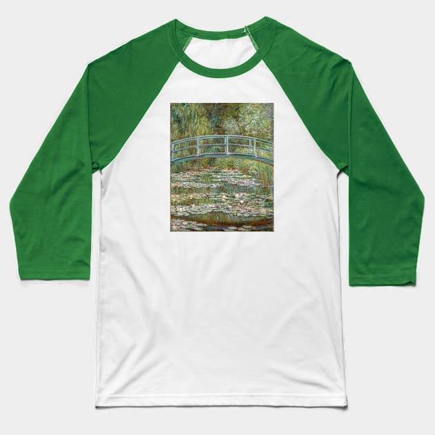 Bridge over a Pond of Water Lilies Baseball T-Shirt by ClaudeMonet